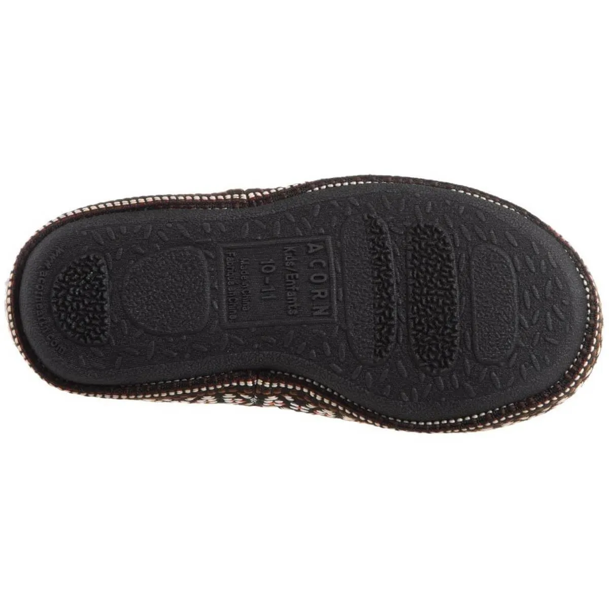 Acorn Kids' Slippers - L’il Woven Trim Moccasins, Iris, K12/13 | A19009IRS12-13