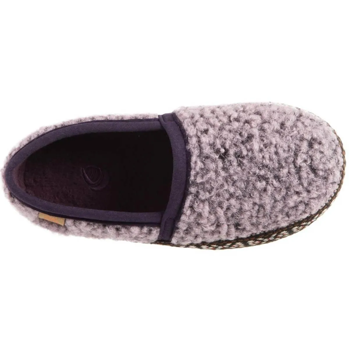 Acorn Kids' Slippers - L’il Woven Trim Moccasins, Iris, K12/13 | A19009IRS12-13