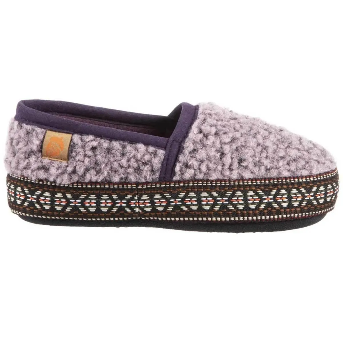 Acorn Kids' Slippers - L’il Woven Trim Moccasins, Iris, K12/13 | A19009IRS12-13