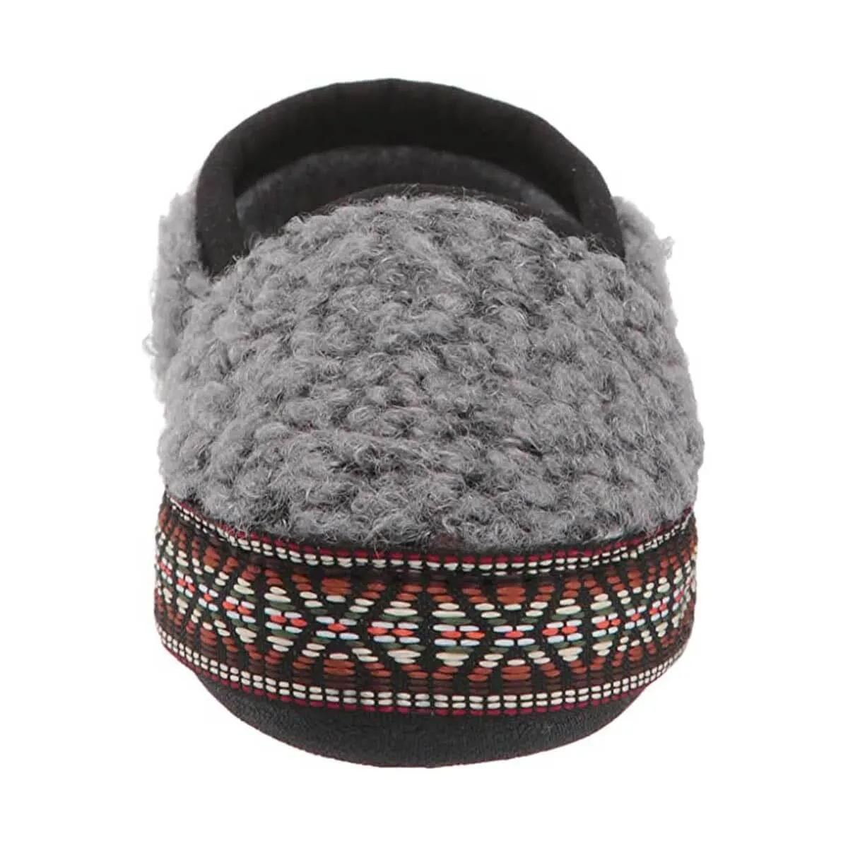 Acorn Kids' Slippers - L’il Woven Trim Moccasins, Stormy Grey, K10/11 | A19009STG10-11