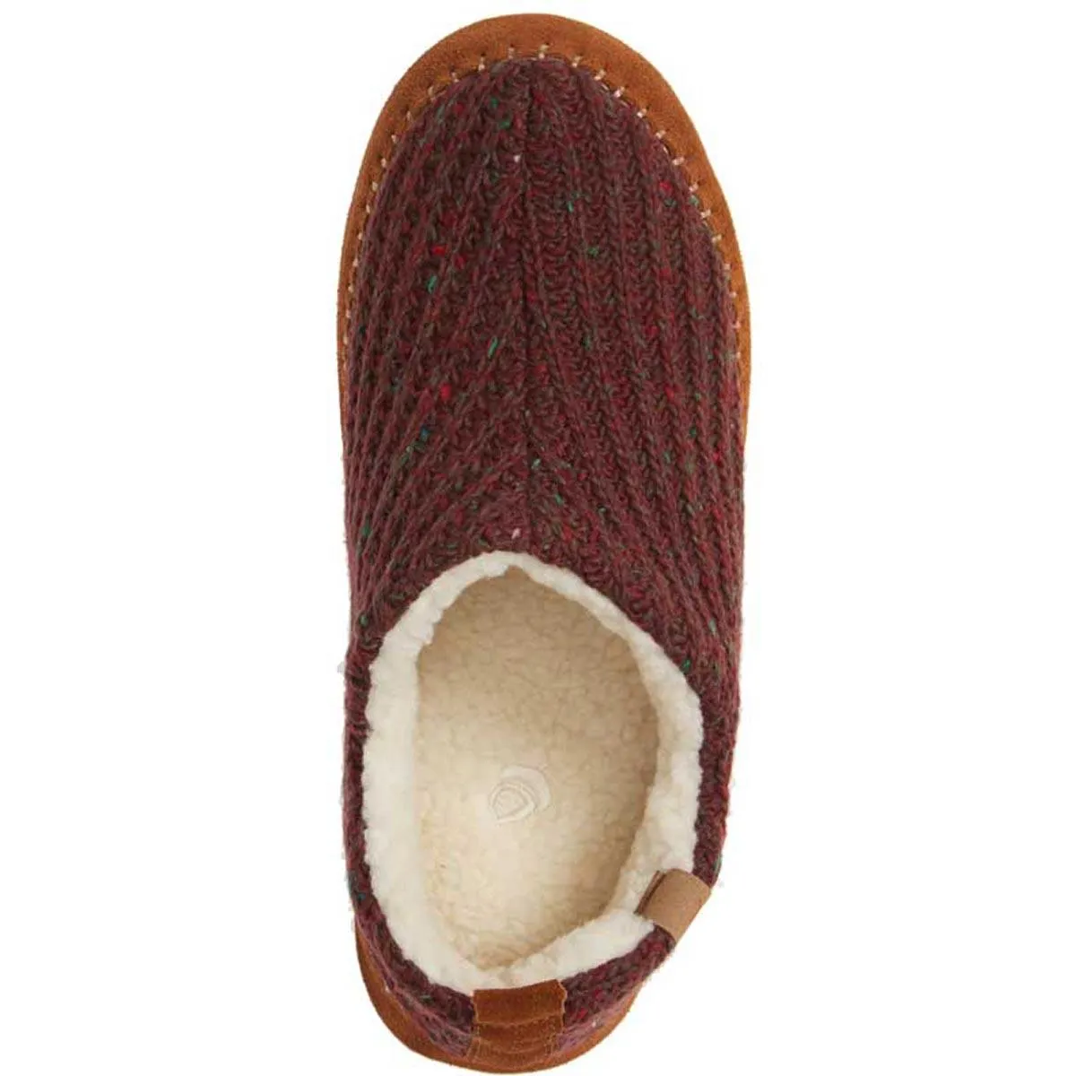 Acorn Women’s Moc Slippers - Sustainable Camden Garnet Wool, Small | A19019GARWS