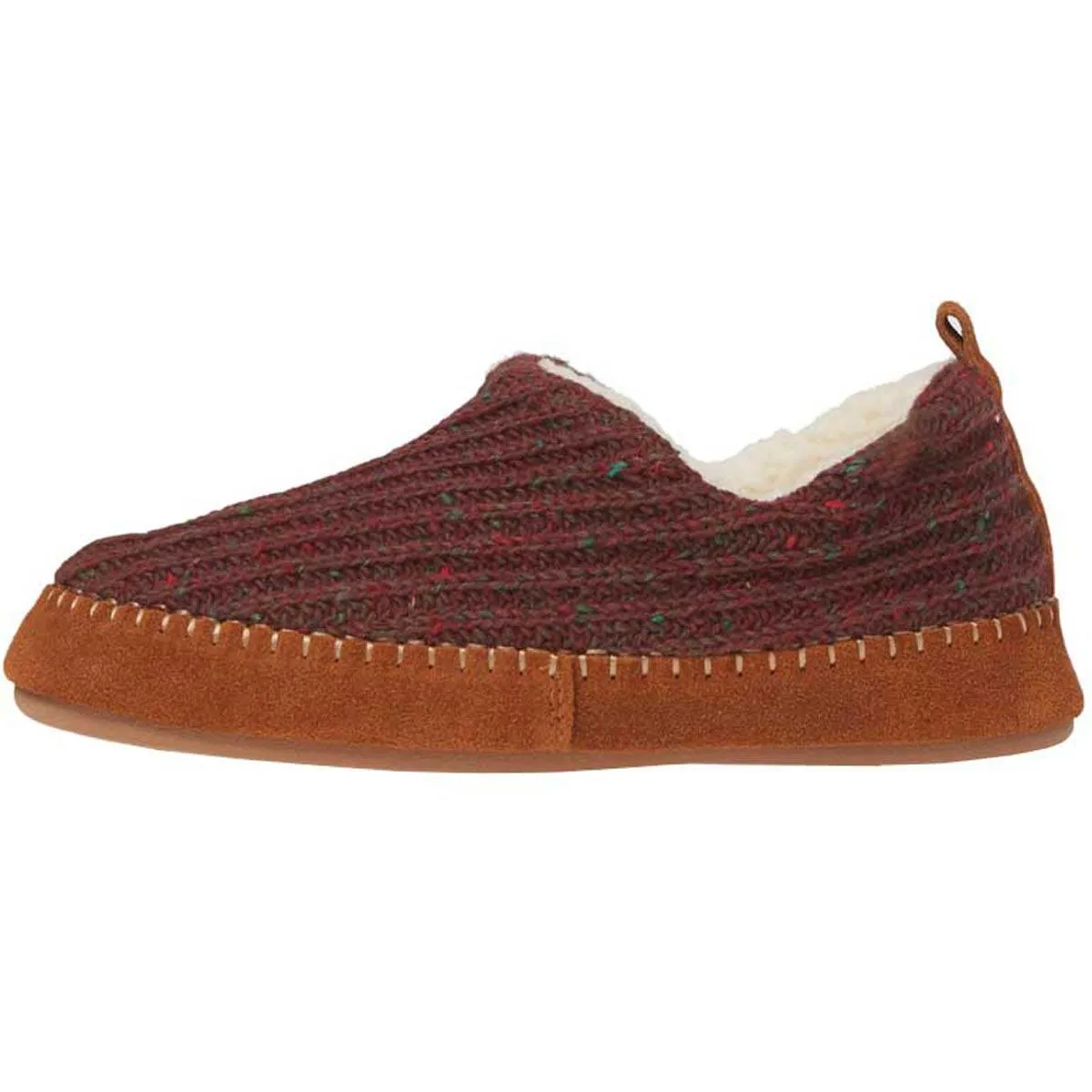 Acorn Women’s Moc Slippers - Sustainable Camden Garnet Wool, Small | A19019GARWS
