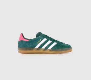 adidas Gazelle Indoor Collegiate Green White Lucid Pink Uk Size 6