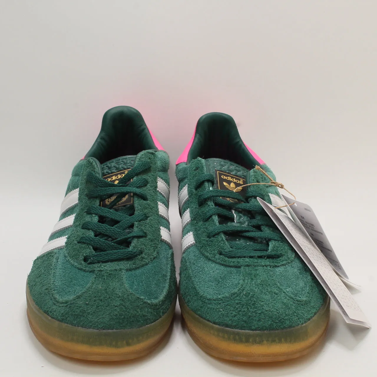 adidas Gazelle Indoor Collegiate Green White Lucid Pink Uk Size 6