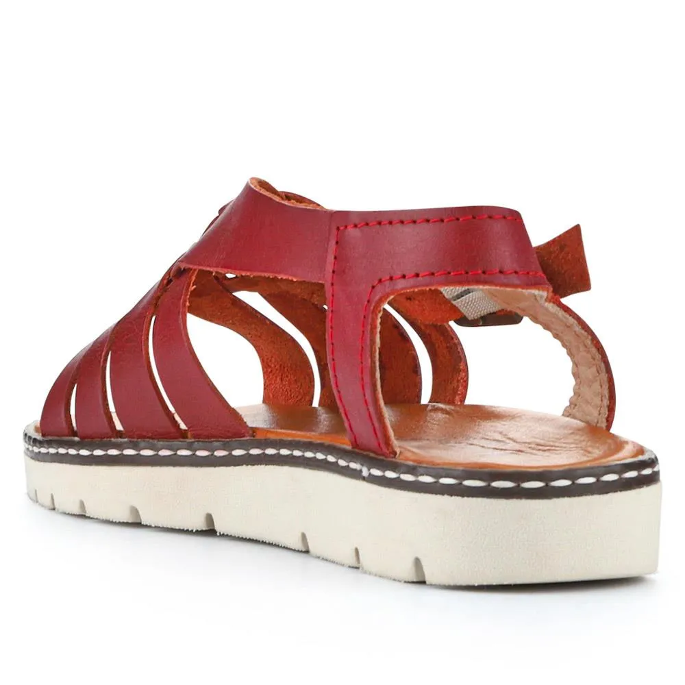 Adjustable-Buckled Leather Sandals - EDNB40092 / 326 912