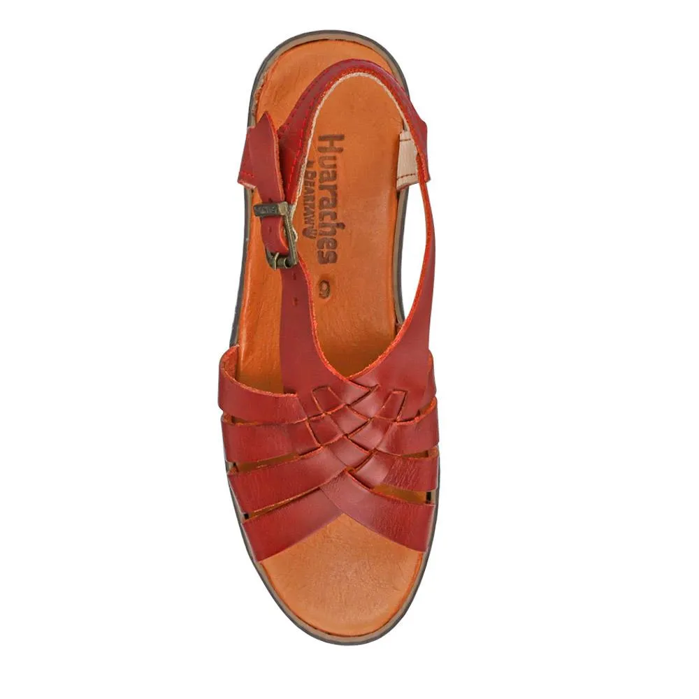 Adjustable-Buckled Leather Sandals - EDNB40092 / 326 912