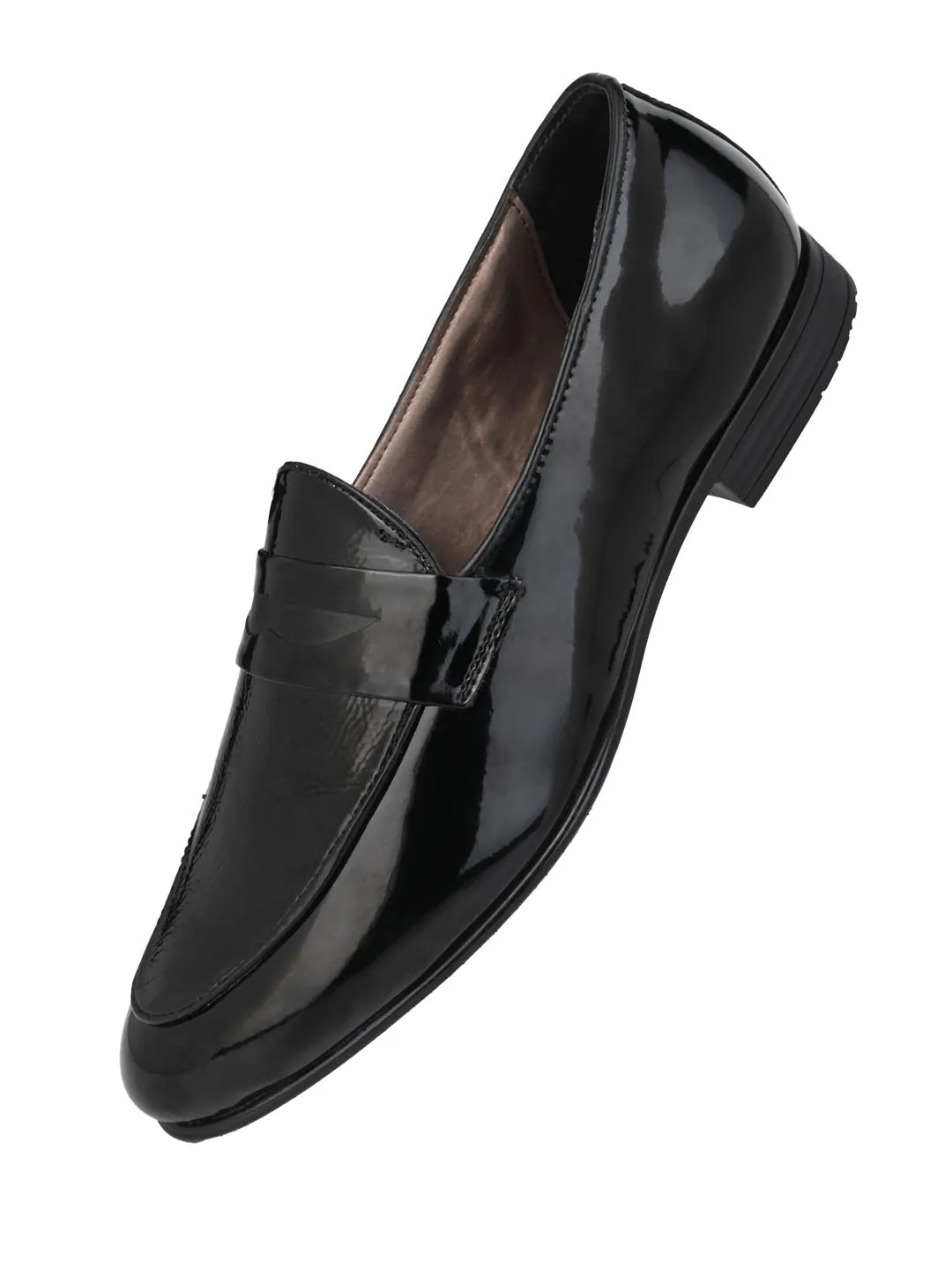 Alberto Torresi Nancy Penny Black Pattent Saddle Loaffer