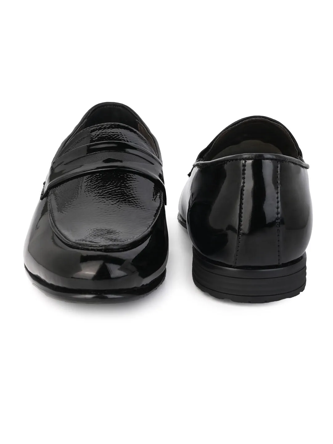 Alberto Torresi Nancy Penny Black Pattent Saddle Loaffer