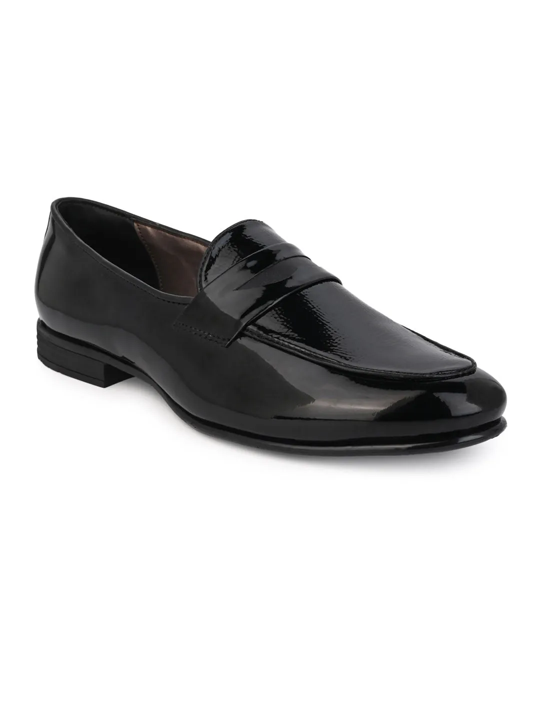 Alberto Torresi Nancy Penny Black Pattent Saddle Loaffer