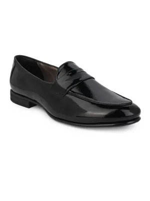 Alberto Torresi Nancy Penny Black Pattent Saddle Loaffer