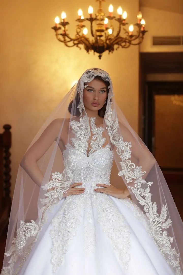 Amelia Elegant White Wedding Dress