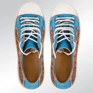 American Darling ADFT120 Hand tooled carved genuine leather trim lightweight shoe footwear slip on