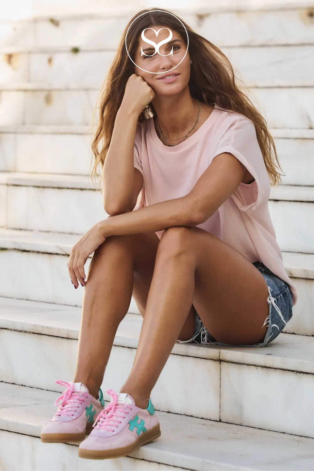ANOTHER TREND ICONIC A0321166 PINK TRAINERS