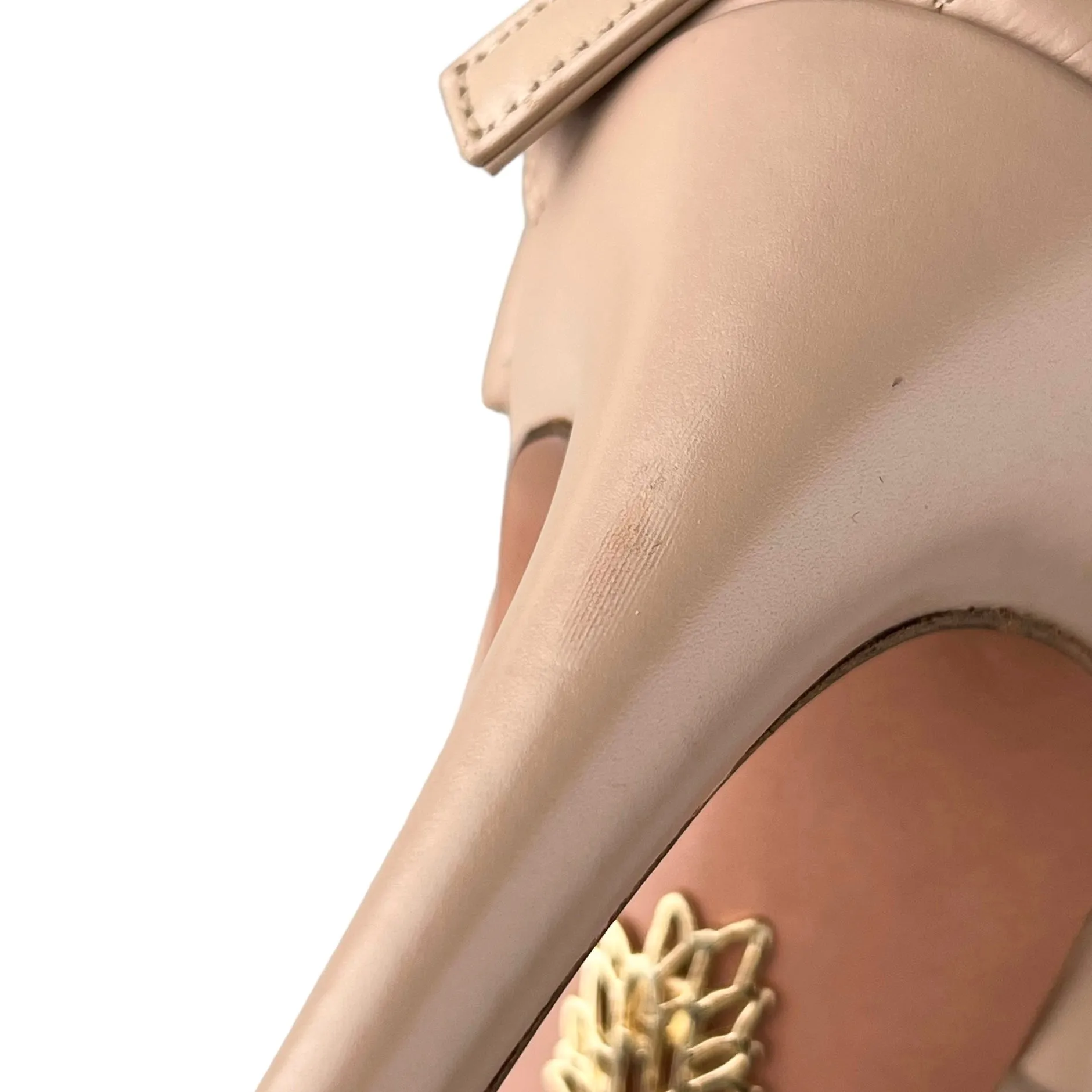 Aquazzura Firenze Nude Calf Leather Amazon 105 Lace Up Sandals