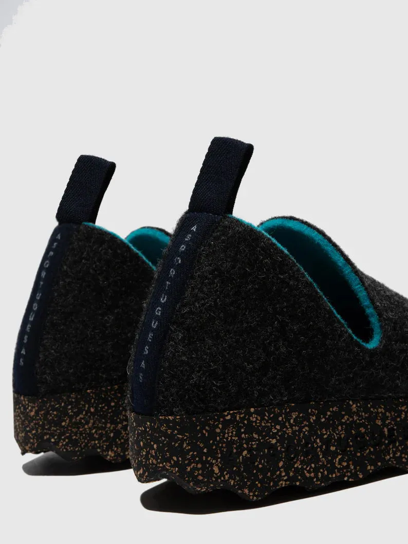 AsPortuguesas Womens City L  Slip-On Shoes Tweed/Felt Anthracite