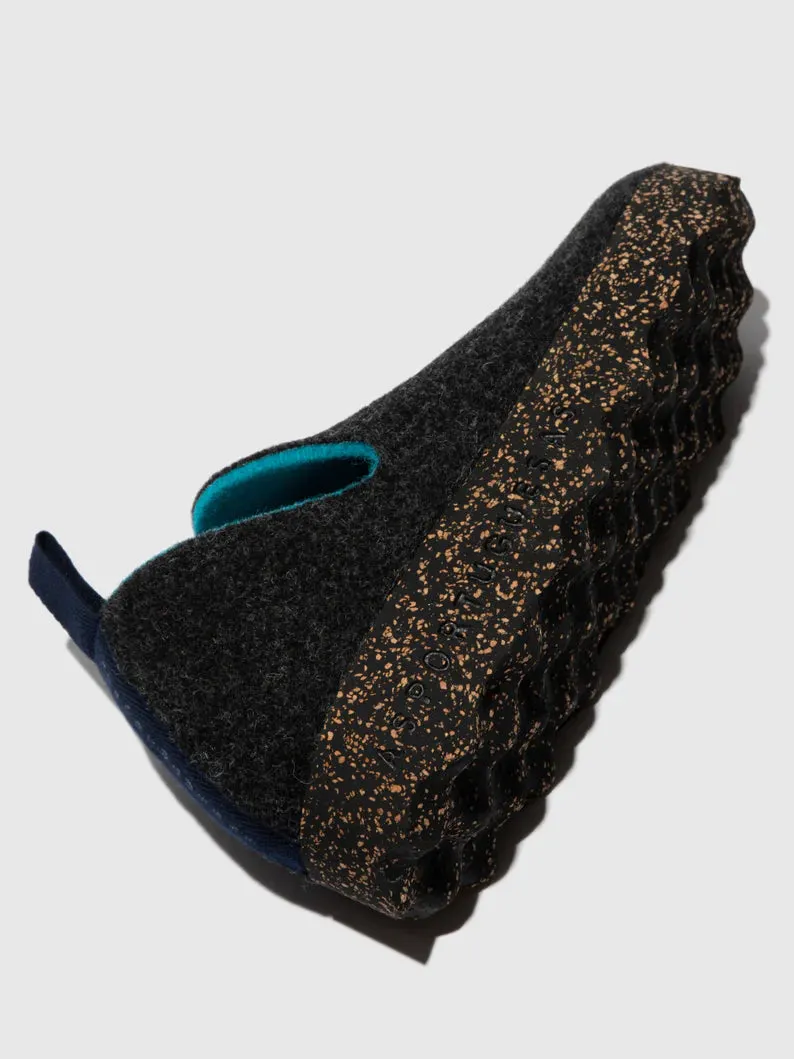 AsPortuguesas Womens City L  Slip-On Shoes Tweed/Felt Anthracite