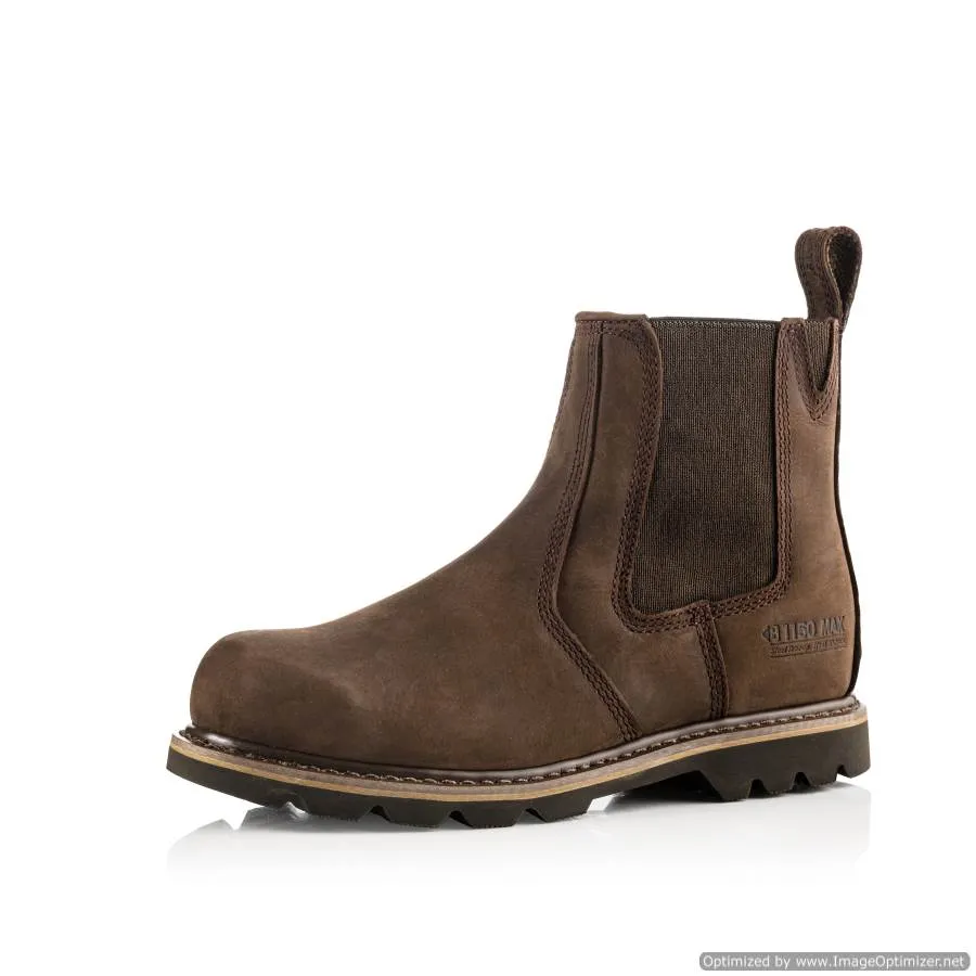 B1150 Buckbootz Hard as Nails SB P HRO SRC Brown Chocolate Oil Buckflex Safety Dealer Boot