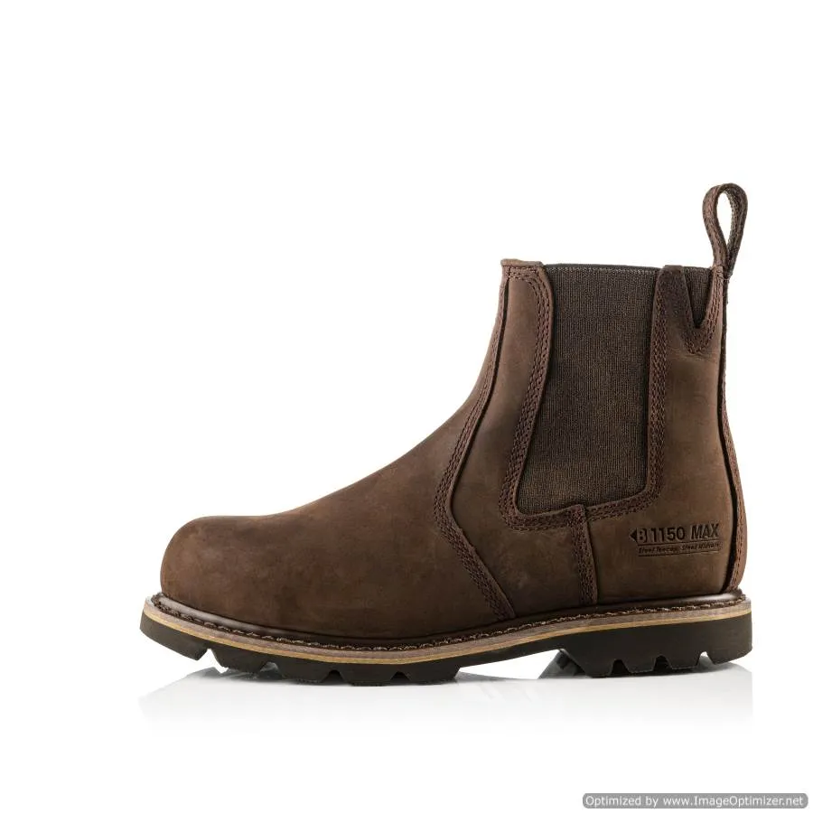 B1150 Buckbootz Hard as Nails SB P HRO SRC Brown Chocolate Oil Buckflex Safety Dealer Boot