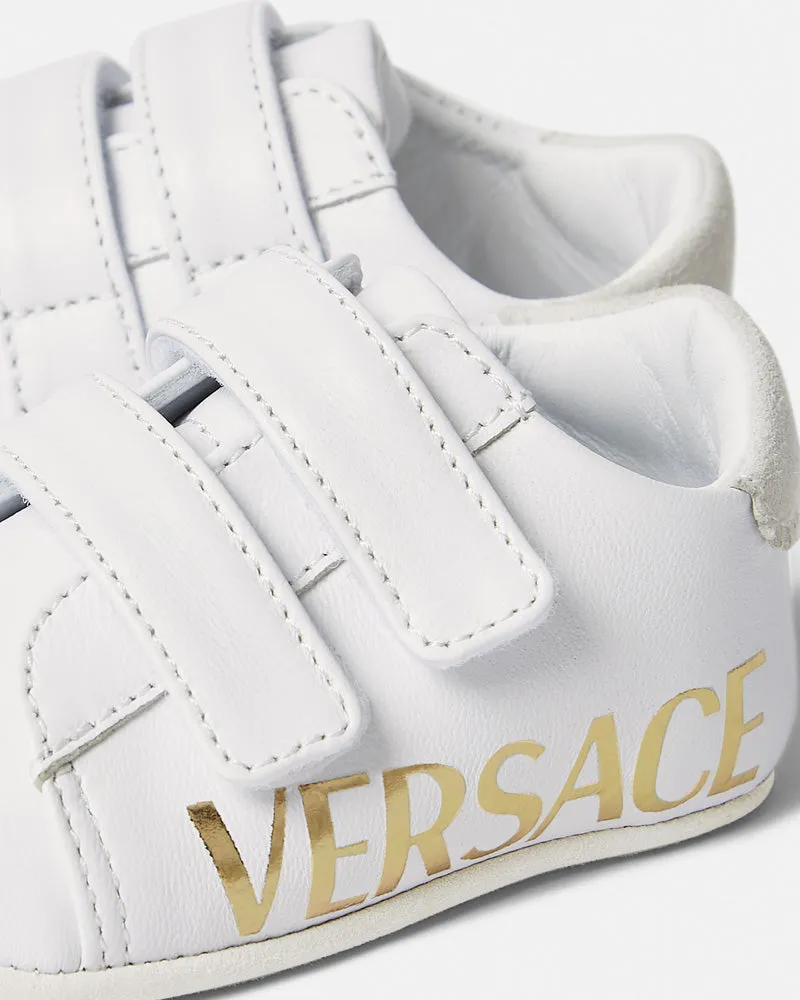 Baby White Leather Logo Sneaker