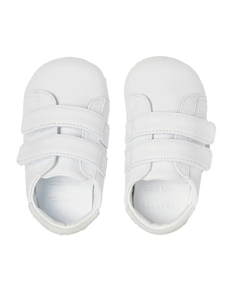 Baby White Leather Logo Sneaker