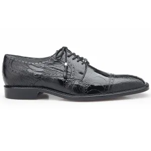 Belvedere Batta Men's Black Genuine Ostrich Oxfords 14006-BLK (BV2512)