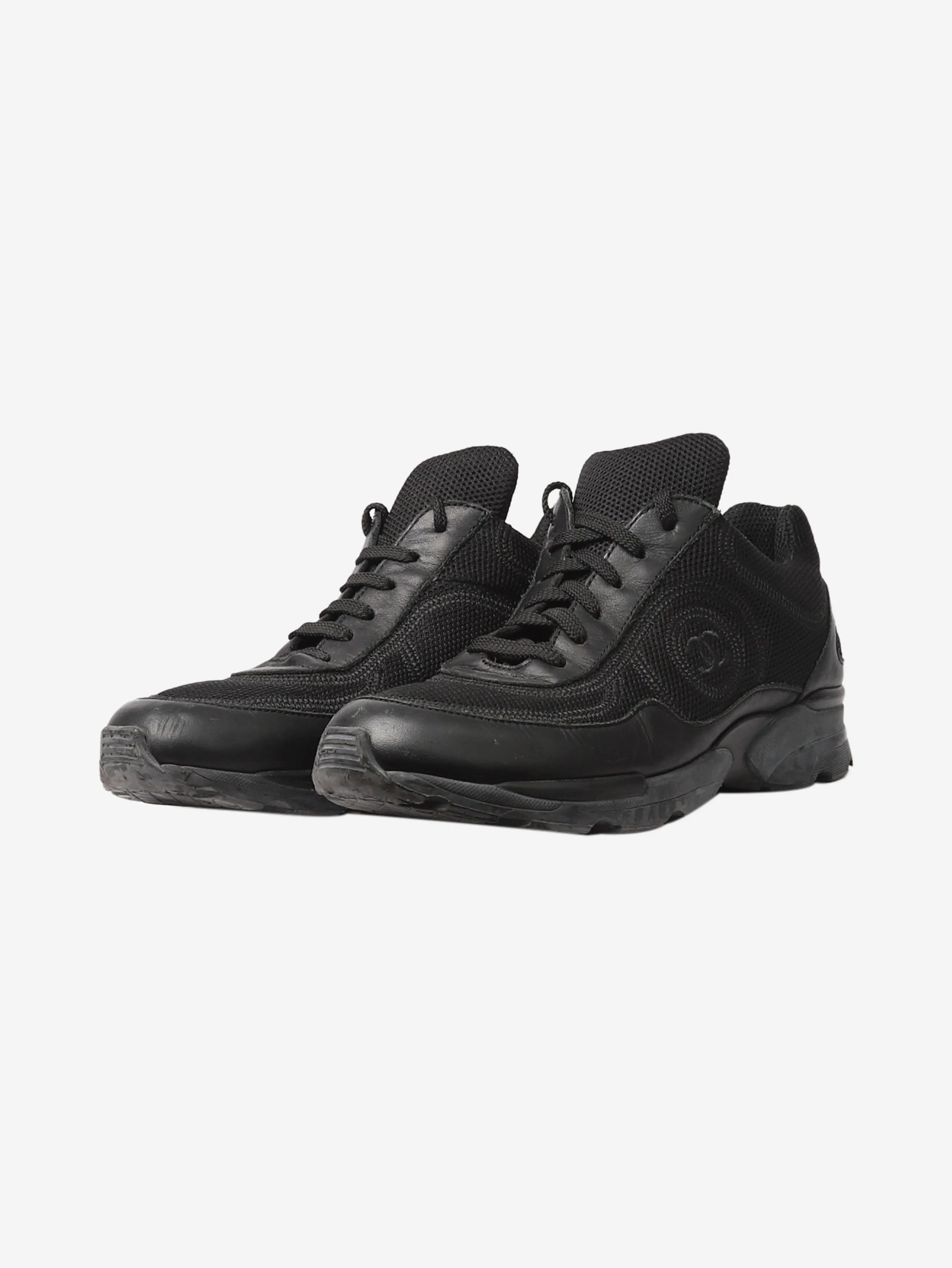 Black CC mesh trainers - size EU 37