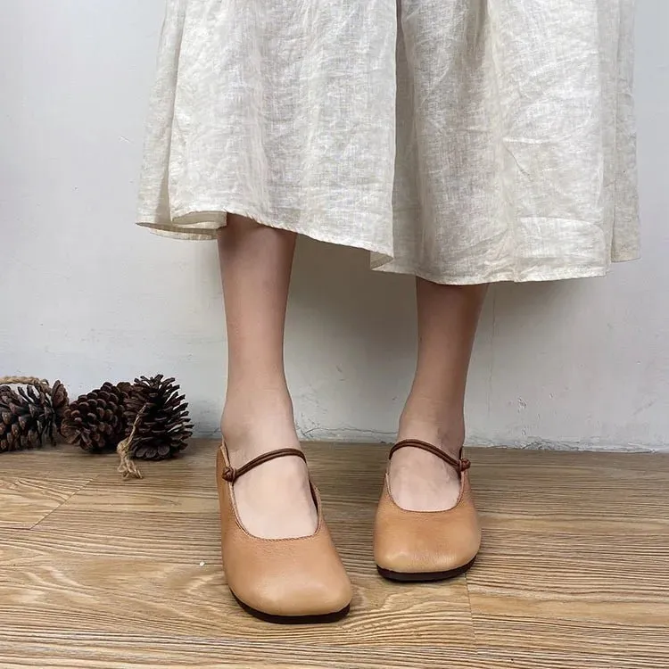 Careaymade Genuine Leather Low Top Women's Shoes - Casual Slip-On Loafers