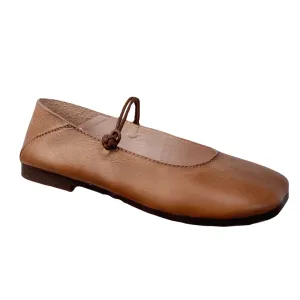 Careaymade Genuine Leather Low Top Women's Shoes - Casual Slip-On Loafers