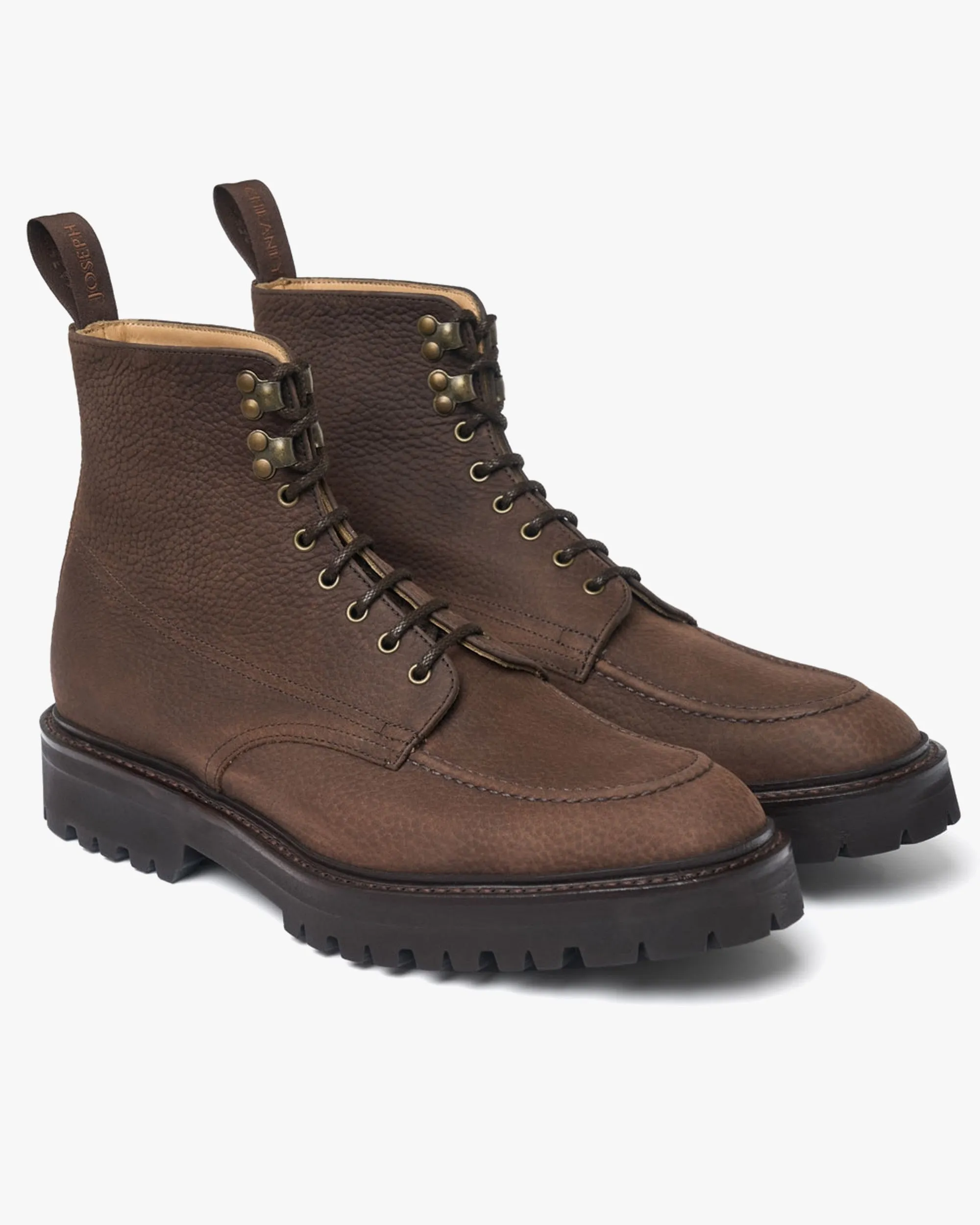 Cheaney Brixton M Apron Derby Boot - Brown Grain Nubuck