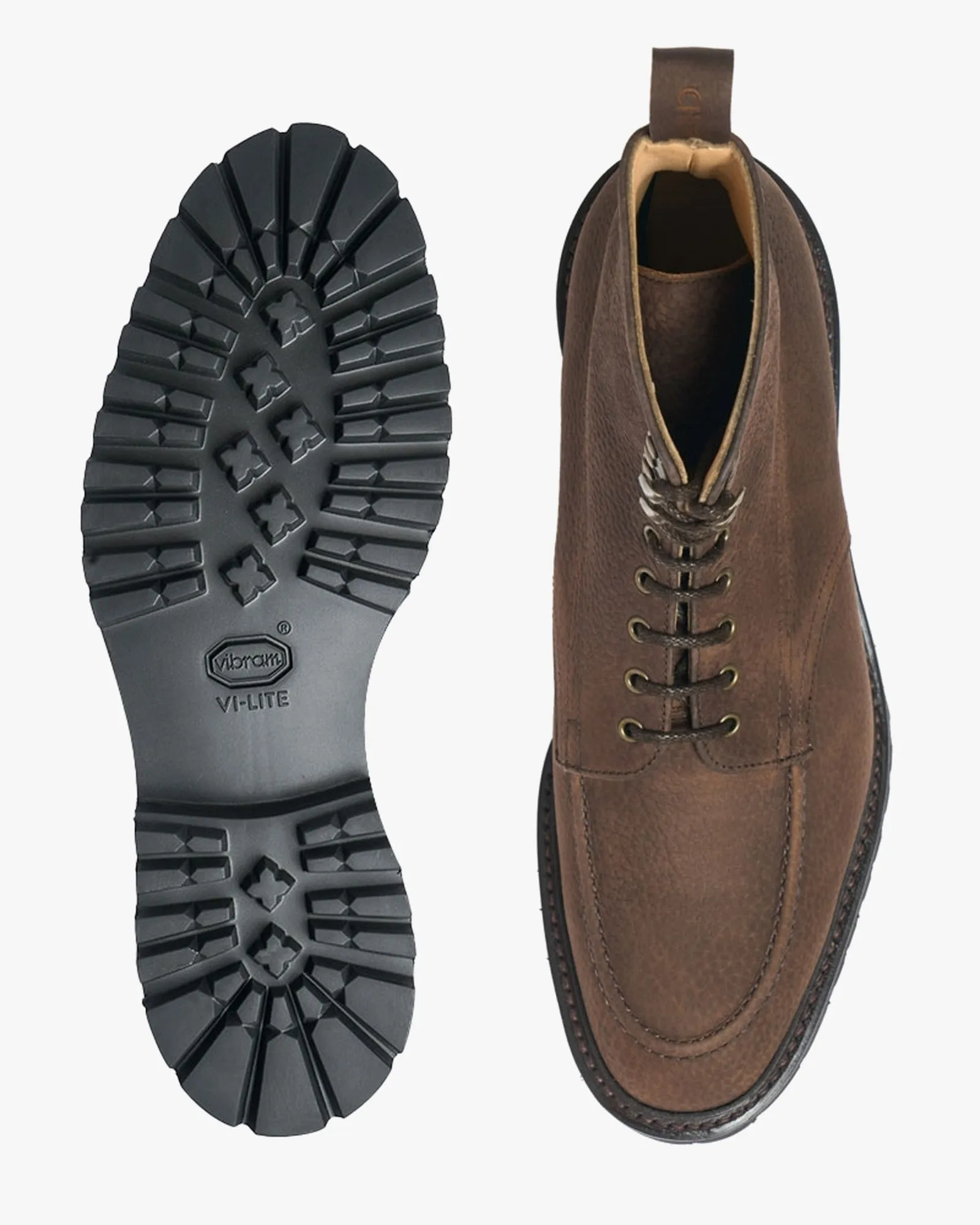 Cheaney Brixton M Apron Derby Boot - Brown Grain Nubuck