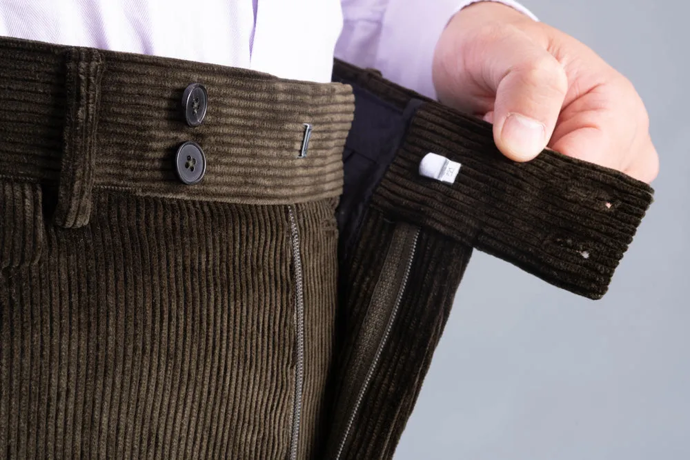 Dark Olive Stancliffe Corduroy Trousers