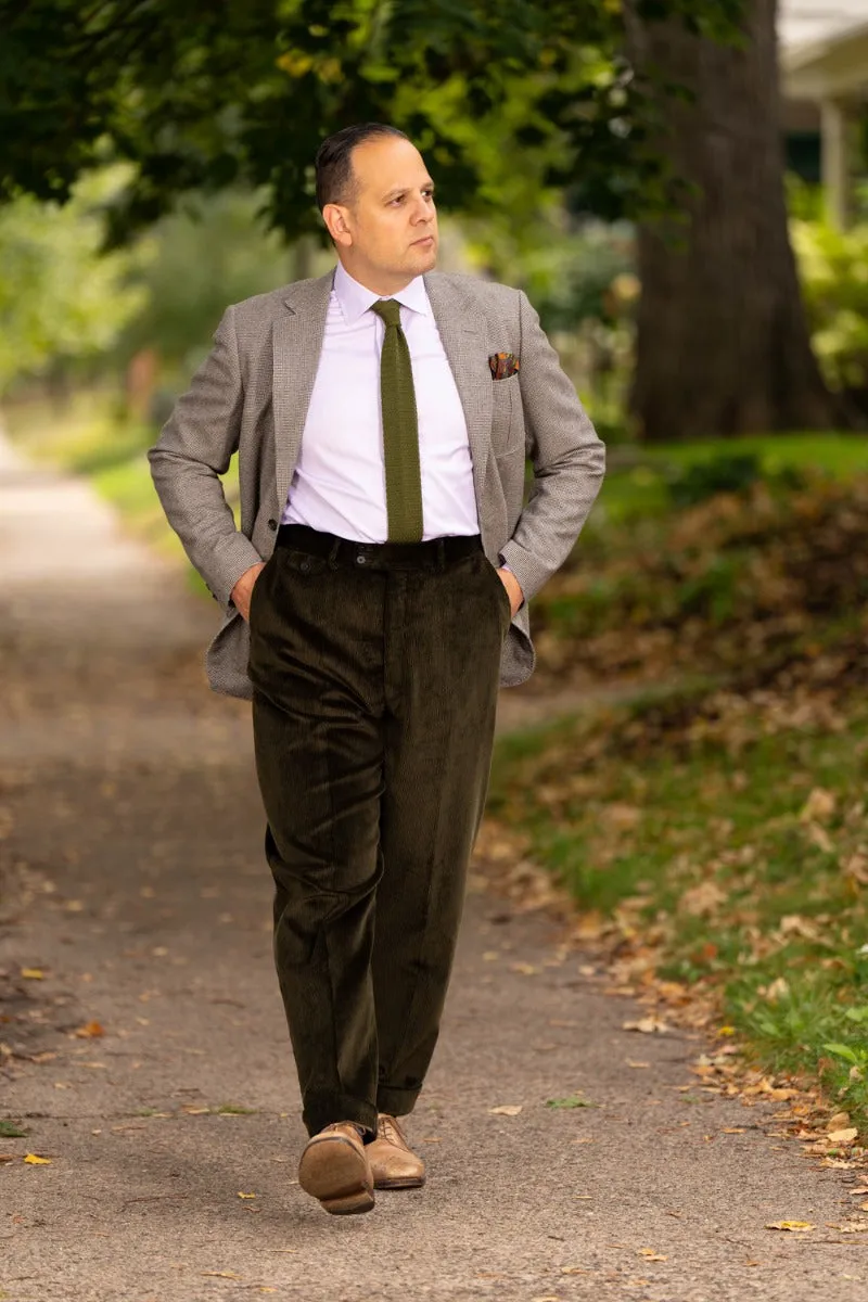 Dark Olive Stancliffe Corduroy Trousers