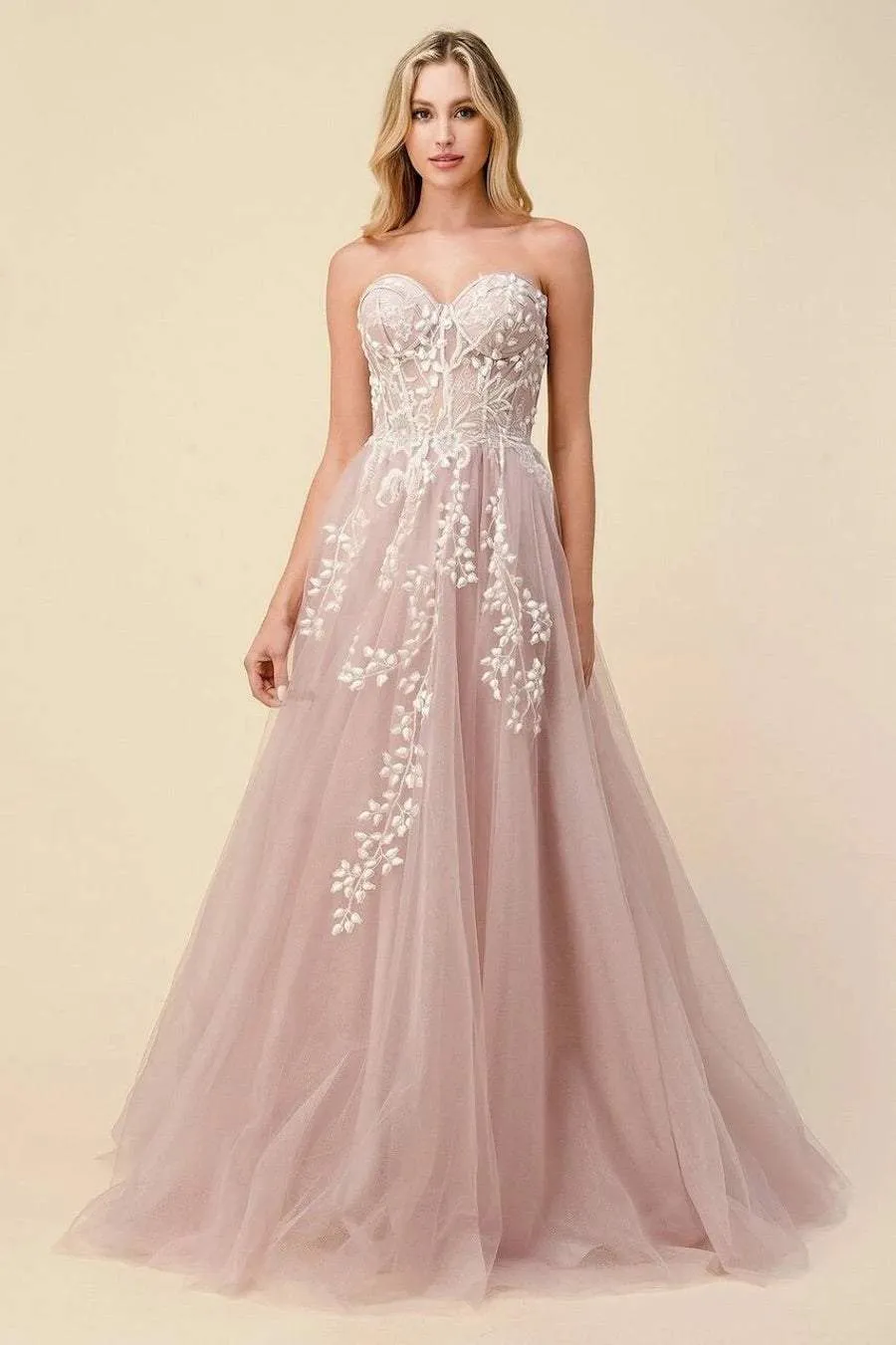 Dot Pink Evening Dress