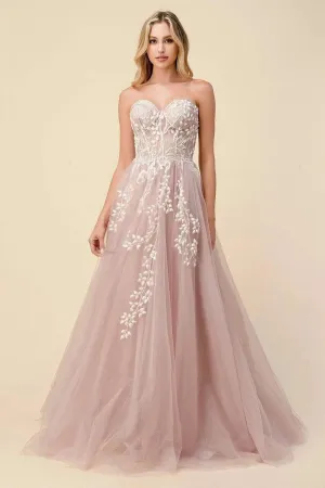 Dot Pink Evening Dress