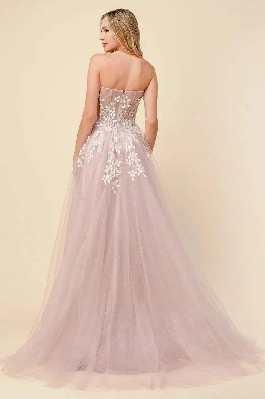 Dot Pink Evening Dress