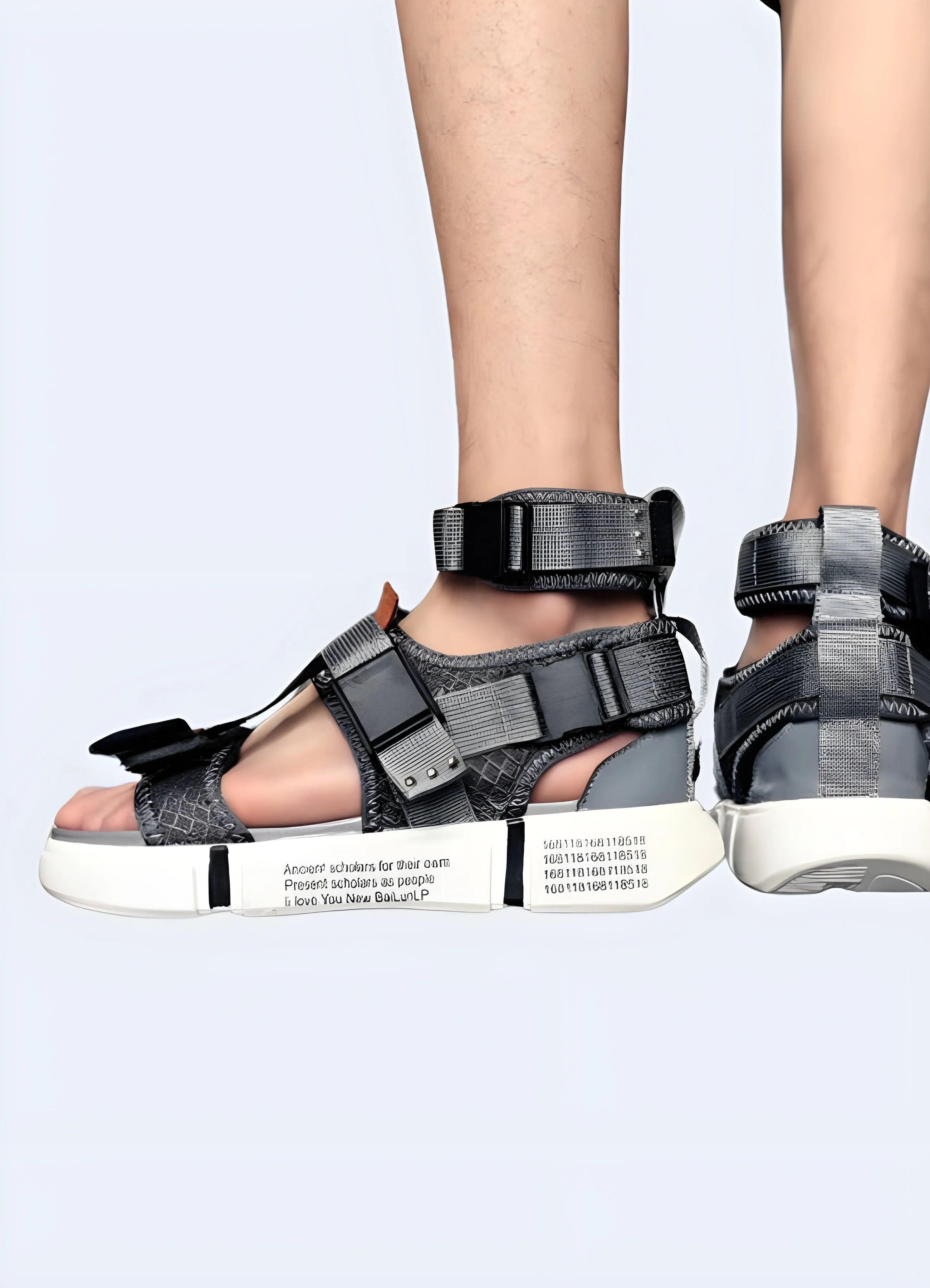 Grey Ninja Sandals