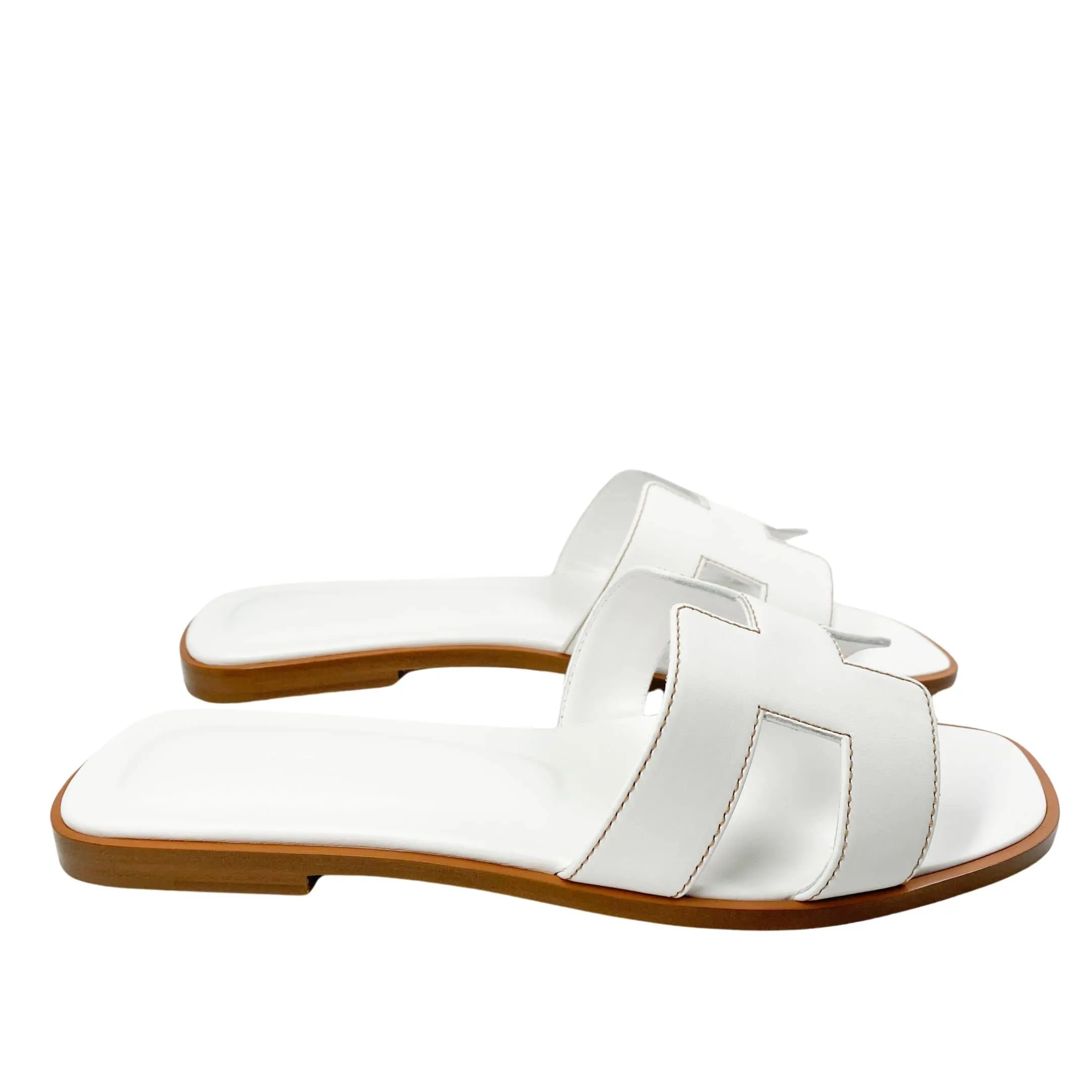 Hermès Oran Sandals (white)