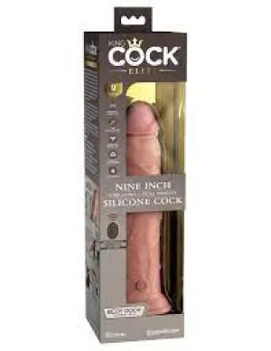 King cock elite nine inch vibrating   dual density silicone cock