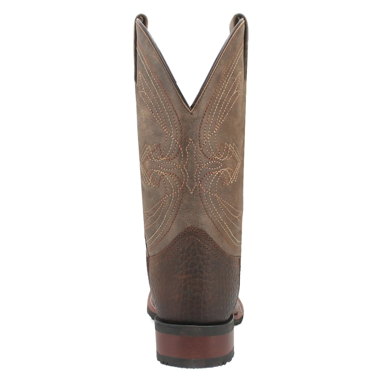 Laredo Mens Elias Chocolate/Tan Leather Western Work Boots