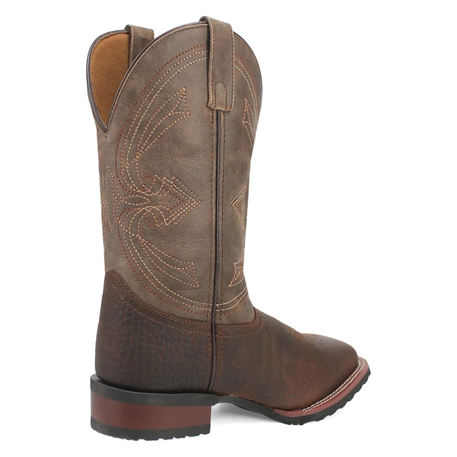 Laredo Mens Elias Chocolate/Tan Leather Western Work Boots