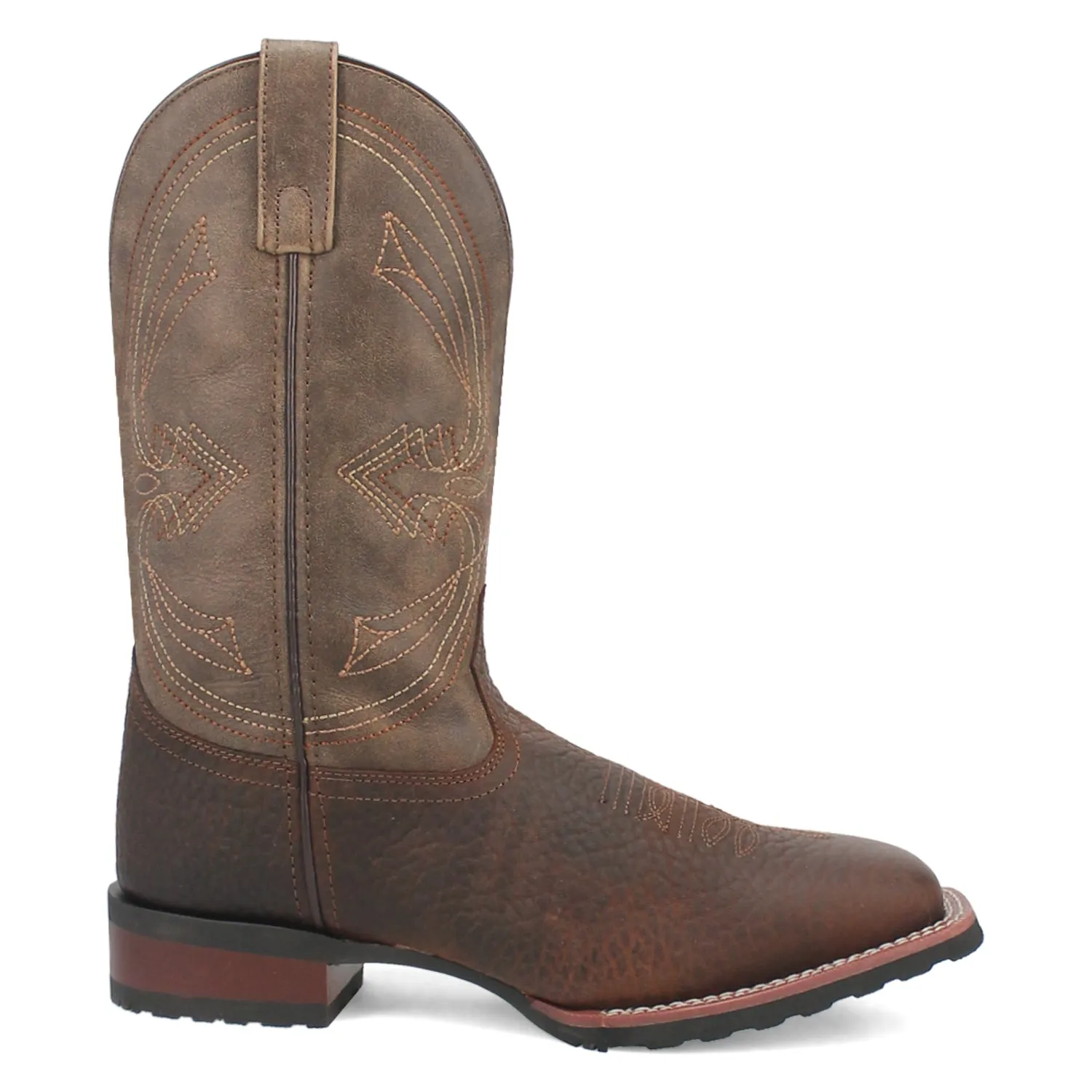 Laredo Mens Elias Chocolate/Tan Leather Western Work Boots