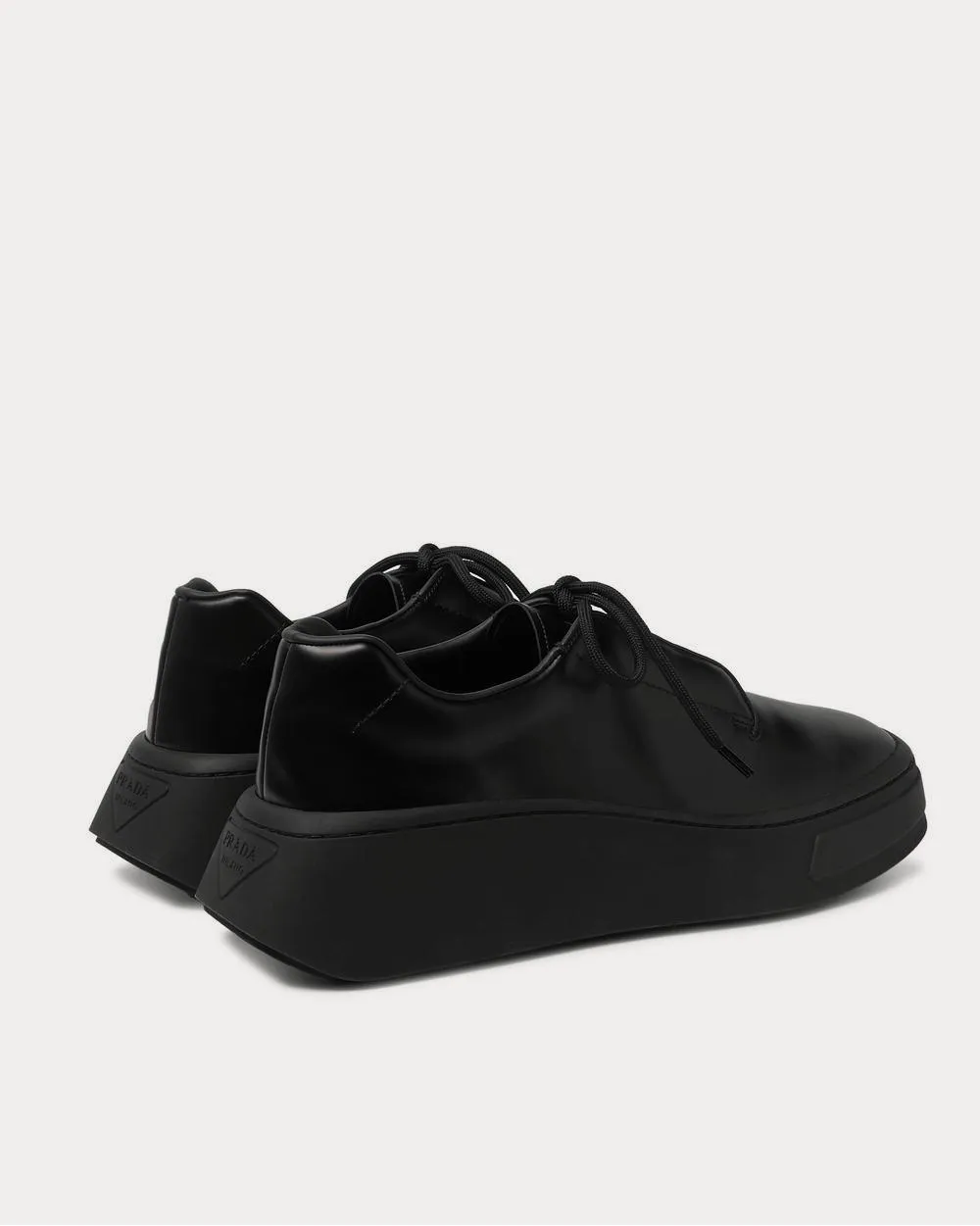 Leather  Black low top sneakers