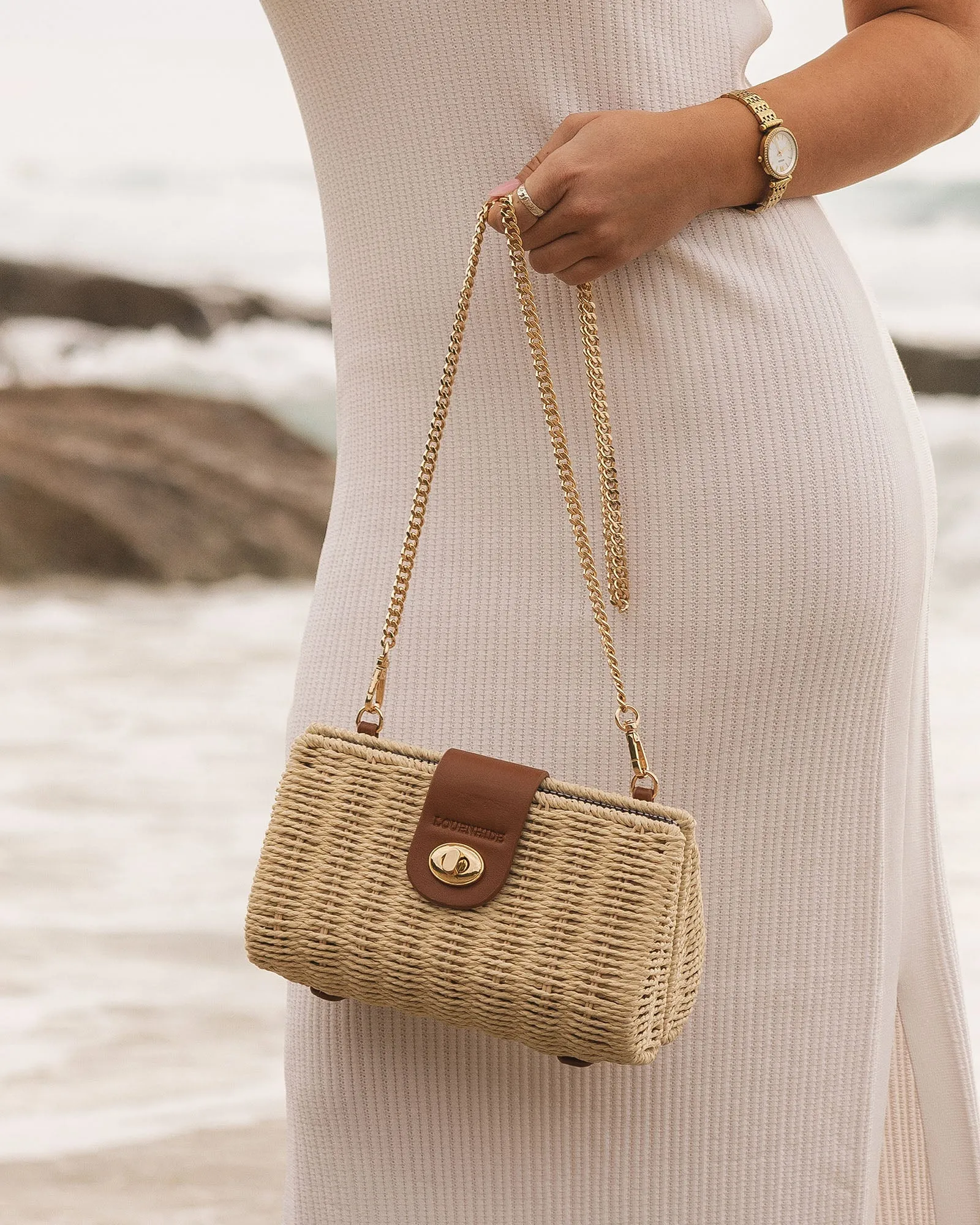 Louenhide Ophelia Raffia Crossbody Bag