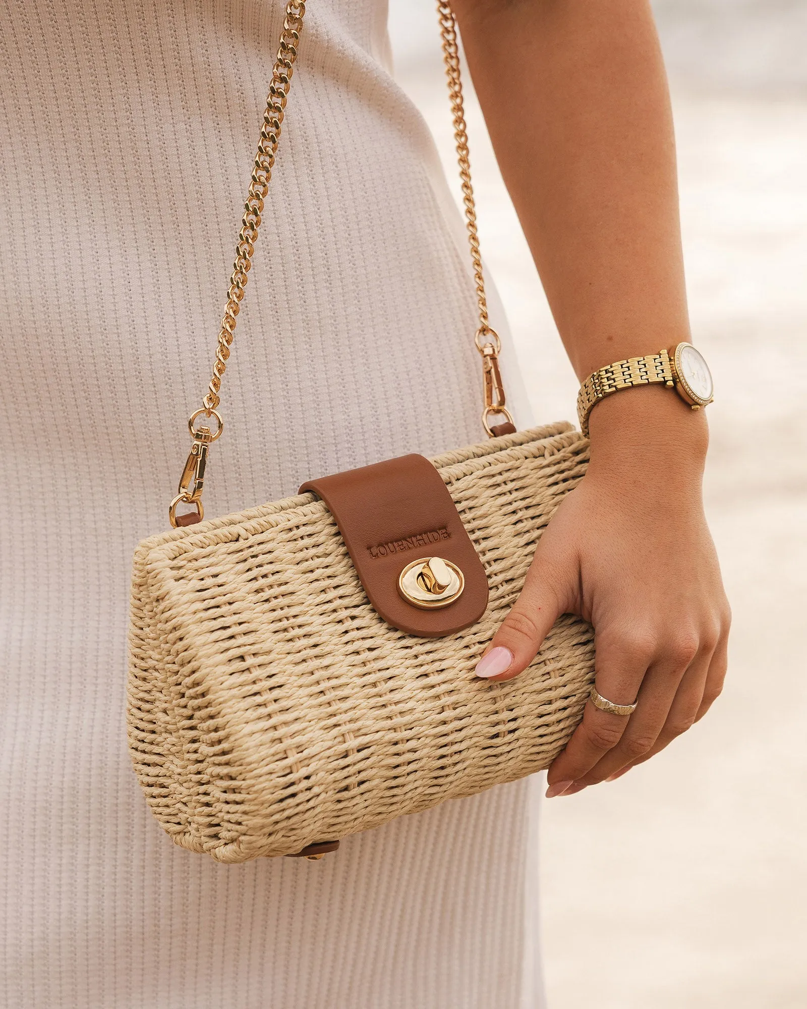 Louenhide Ophelia Raffia Crossbody Bag