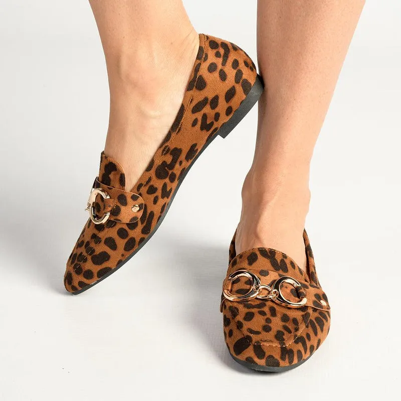 Madison Kerri Metal Trim Loafer - Leopard