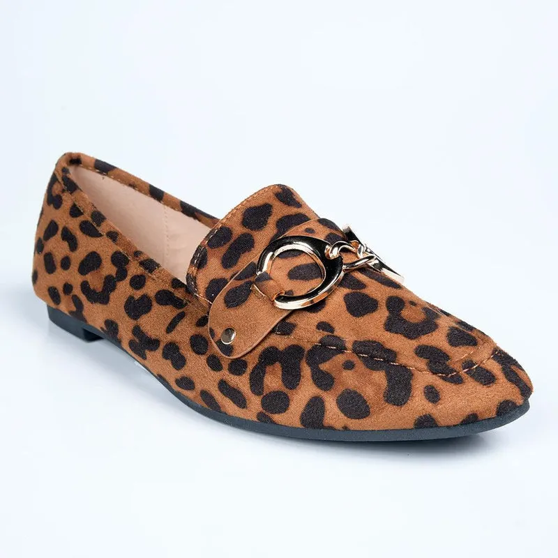 Madison Kerri Metal Trim Loafer - Leopard