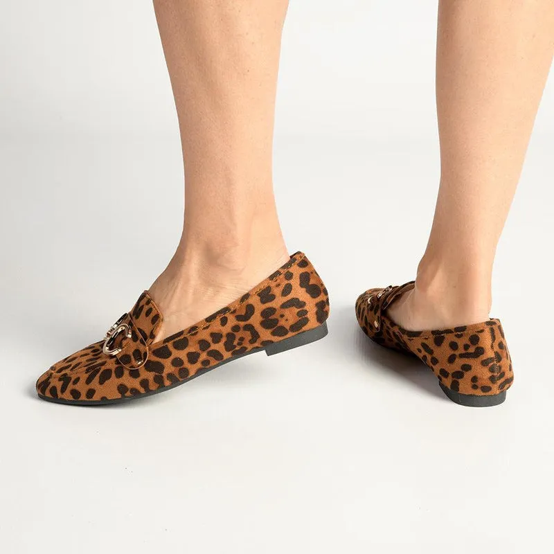 Madison Kerri Metal Trim Loafer - Leopard