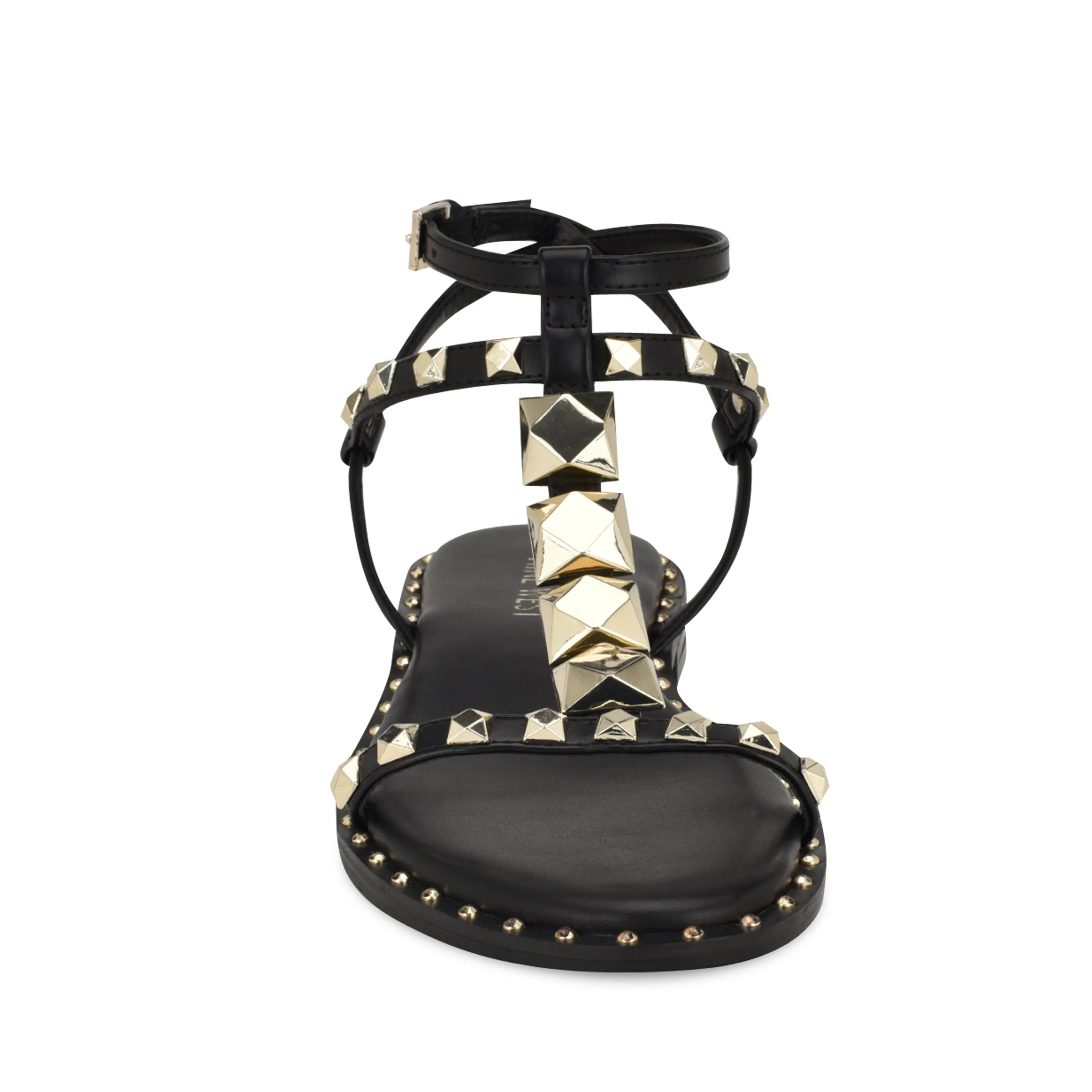 Marcila Studded Ankle Strap Sandals