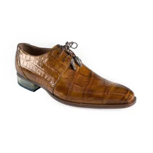 Mauri Men's Designer Shoes Mustard Alligator Wing-Tip Oxfords 4851-2 (MAO1024)