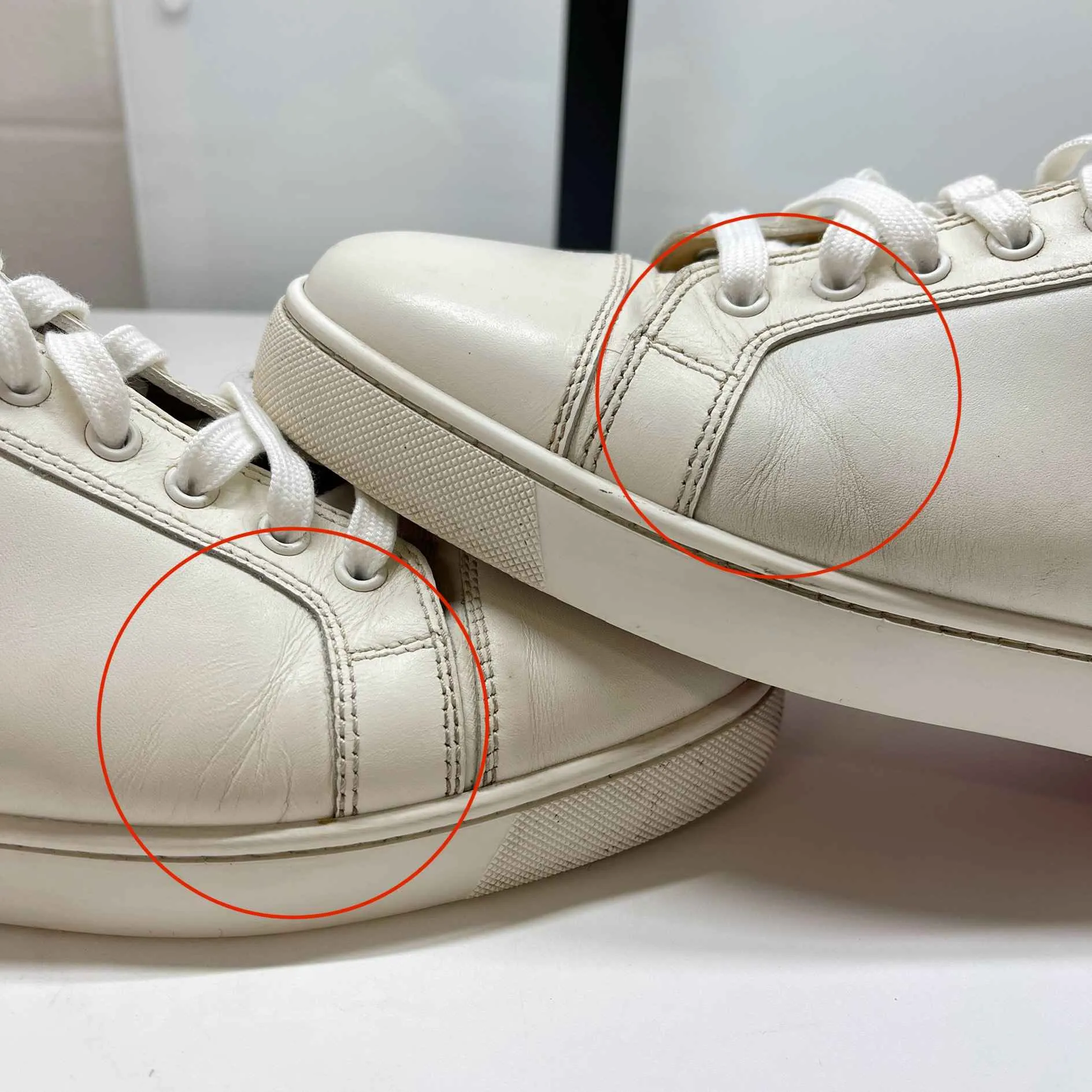 Men's Louis Junior Low Trainers White Size EU 41.5 / UK 7.5